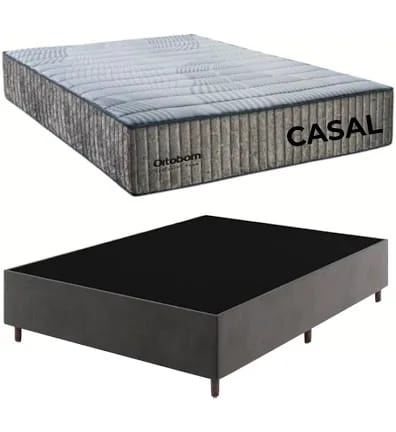 Box Baú Casal — Cinza Premium